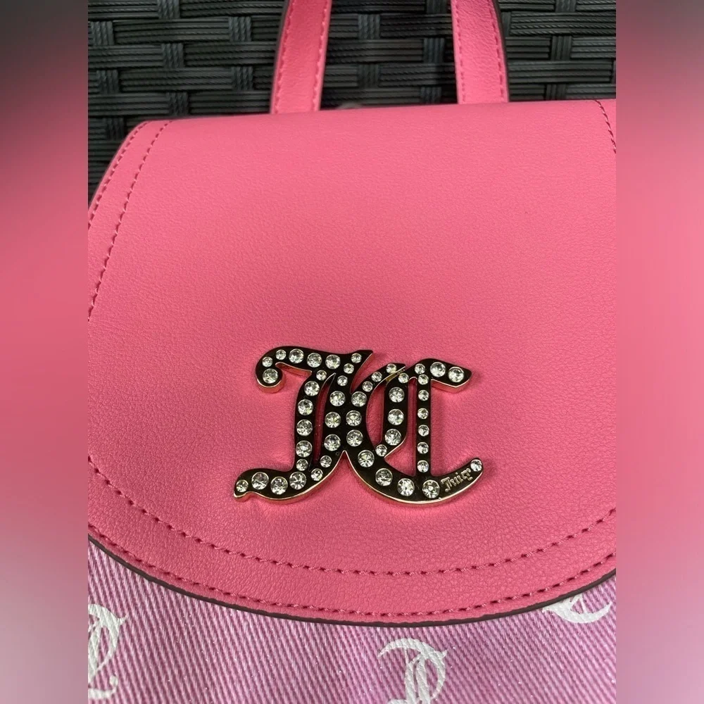 Juicy Couture bag,Juicy Couture Backpack,Juicy Couture Pink Logo Backpack.